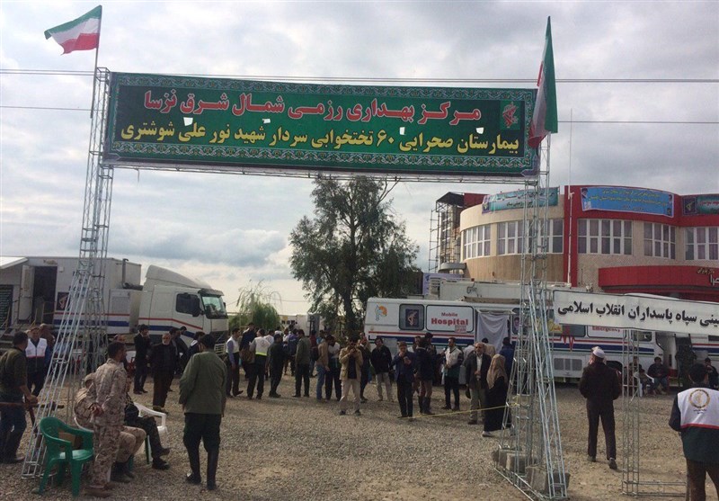 ‌خدمات‌رسانی بیمارستان صحرایی سپاه به 22 هزار سیل‌زده در گلستان+فیلم