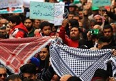 راهپیمایی پرشور اردنی‌ها در حمایت از قدس و غزه