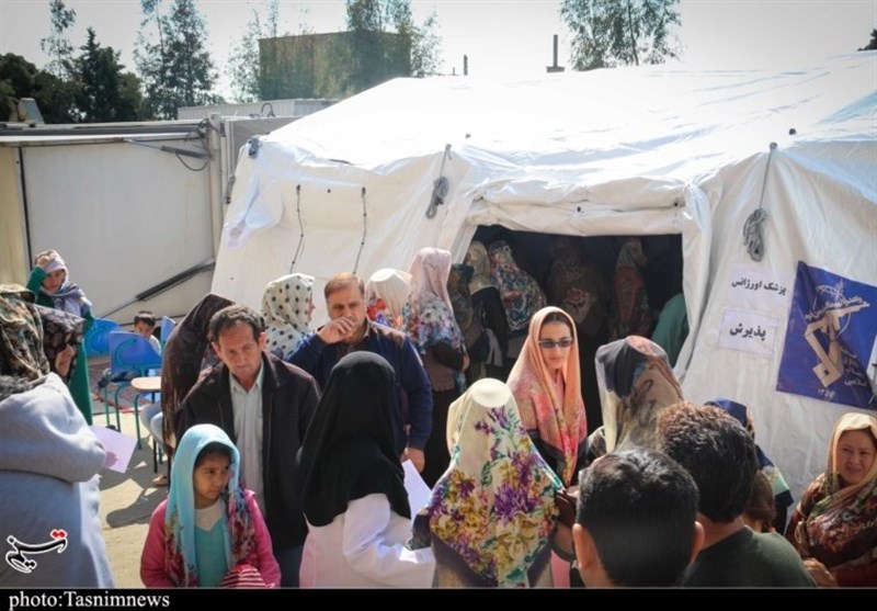خدمات‌رسانی بیمارستان‌های صحرایی سپاه به مردم سیل‌زده گلستان+تصاویر