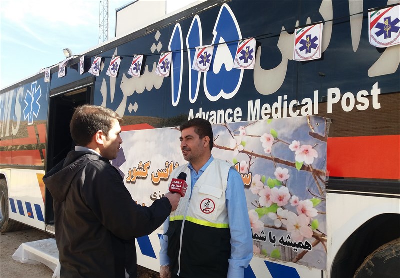 استقرار 12 تیم بسیج جامعه پزشکی در منطقه سیل‌زده سعدی شیراز
