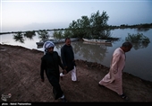 آب به نزدیکی خانه‌های روستای خزعلیه سوسنگرد رسید + فیلم