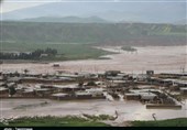 تصاویر هوایی از روستاهای سیل‌زده پلدختر