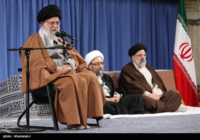 دیدار مسئولان نظام و سفرای کشورهای اسلامی با رهبر معظم انقلاب