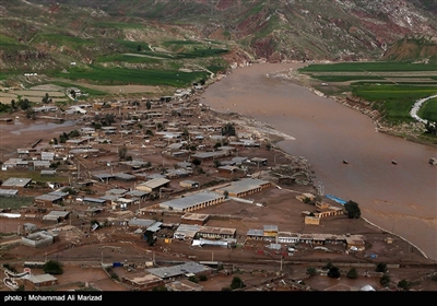 تصاویر هوایی از مناطق سیل زده لرستان