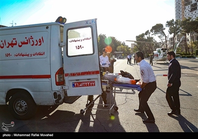 انتقال هوایی مصدومان قطع عضو از کاشان به تهران