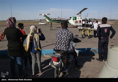 انتقال هوایی مصدومان قطع عضو از کاشان به تهران