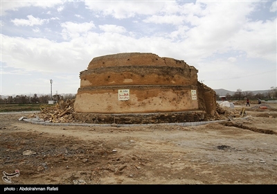 تخریب بنای تاریخی یخچال میرفتاح بر اثر بارندگی