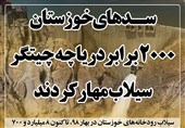 فتوتیتر| سدهای خوزستان 2000 برابر دریاچه چیتگر سیلاب مهار کردند