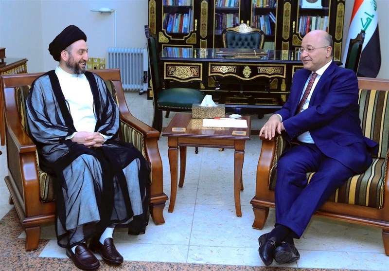دیدار حکیم با رئیس اوقاف اهل سنت عراق/رایزنی با برهم صالح درباره تکمیل کابینه عبدالمهدی