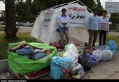 خوزستان| مردم و امدادگران همچنان در حال خدمت به مردم سیل‌زده + تصاویر