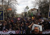 تجمع مردمی در اردبیل در حمایت از سپاه به روایت تصویر