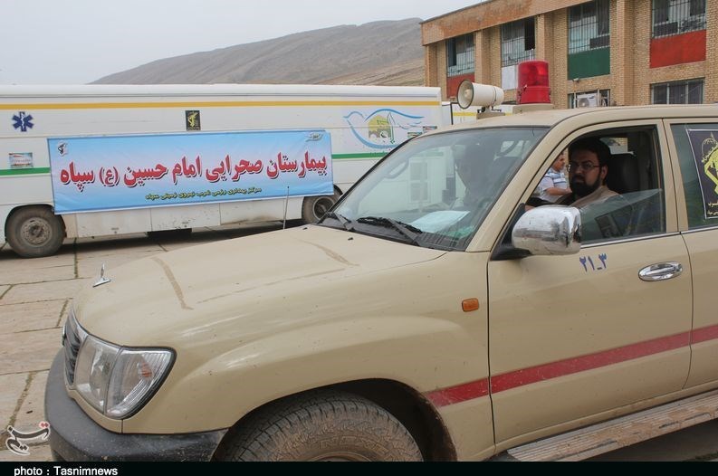 استقرار سامانه‌های جراحی تاکتیکی سپاه در مناطق سیل‌زده شرق کشور