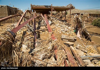 خسارات روستای سیل زده چم مهر - پلدختر