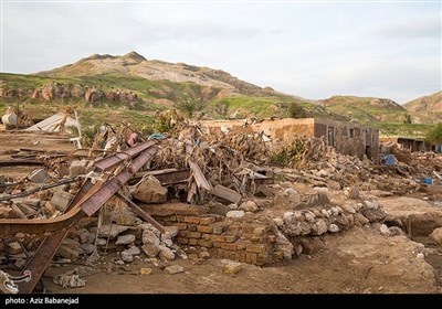 خسارات روستای سیل زده چم مهر - پلدختر