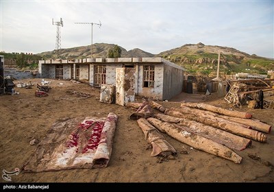 خسارات روستای سیل زده چم مهر - پلدختر