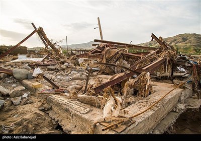 خسارات روستای سیل زده چم مهر - پلدختر