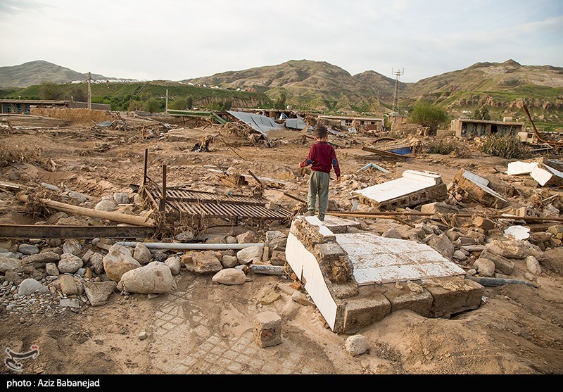تخریب کامل روستای «چم‌مهر» در سیل پلدختر به روایت تصاویر