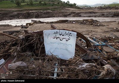خسارات سیل در یکی از روستاهای معمولان شهرستان پلدختر