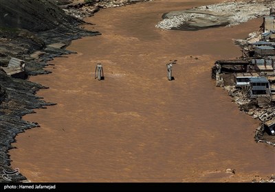 تصاویر هوایی از روستای سیل زده معمولان پلدختر دراستان لرستان