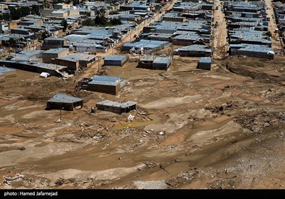  تصاویر هوایی از تخریب خانه های شهرستان سیل زده پلدختر دراستان لرستان 