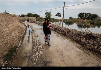 روستای سیل زده ابوشلوگ در شادگان -خوزستان