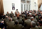 جمعی از فرماندهان ارتش با امام خامنه‌ای دیدار‌ کردند