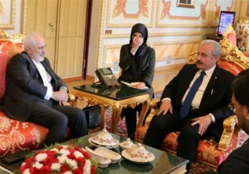 دیدار ظریف با رئیس پارلمان ترکیه