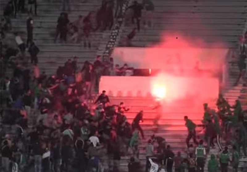 فوتبال جهان| درگیری شدید پلیس مراکش با هواداران فوتبال
