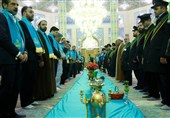 غبارروبی مسجد مقدس جمکران توسط اصحاب رسانه قم و تهران