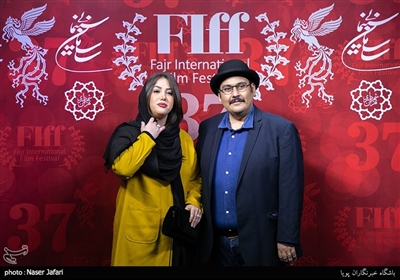 رضا داوودنژاد و همسرش در دومین روز سی‌وهفتمین جشنواره جهانی فیلم فجر