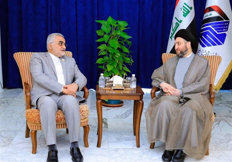 Iran’s Boroujerdi, Iraq’s Ammar Hakim Discuss Closer Parliamentary Ties