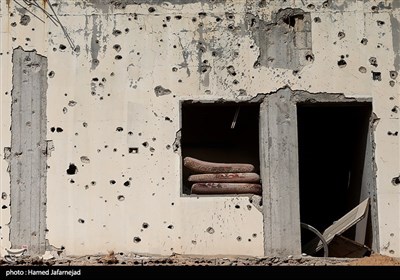 ویرانی های جنگ با تروریست های تکفیری داعش در حومه شهر لاذقیه کشور سوریه