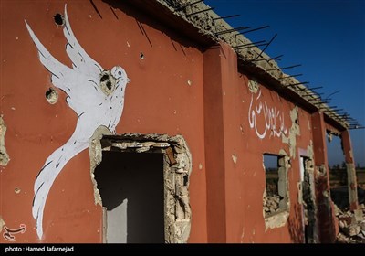 آثار ویرانی های جنگ با تروریست های تکفیری داعش در شهر القصیر کشور سوریه