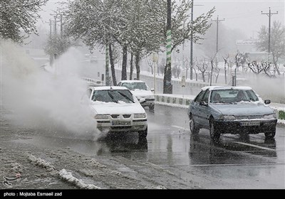 بارش برف بهاری در ارومیه