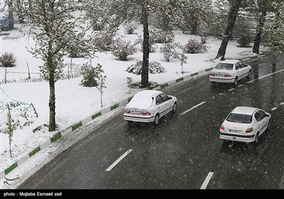 بارش برف بهاری در ارومیه
