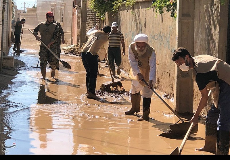 حضور 7 گروه جهادی و یک گروهان بسیج در مناطق سیل‌زده مانه و سملقان