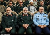 امیر عزیز نصیرزاده فرمانده نیروی هوایی ارتش، سردار ابوالفضل شکارچی سخنگوی ارشد نیروهای مسلح و سردار قاسم تقی‌زاده جانشین وزیر دفاع در مراسم تودیع و معارفه فرمانده سپاه پاسداران انقلاب اسلامی