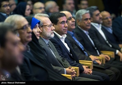 علی لاریجانی رئیس مجلس شورای اسلامی در همایش سیاست های پولی و چالش های بانکداری و تولید