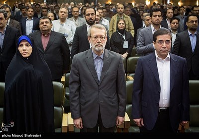 علی لاریجانی رئیس مجلس شورای اسلامی در همایش سیاست های پولی و چالش های بانکداری و تولید