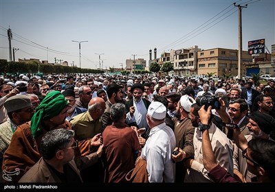 آیین استقبال از حجت‌الاسلام والمسلمین سید عبدنبی موسوی فرد نماینده ولی فقیه در خوزستان و امام جمعه اهواز 