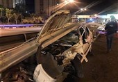 فرار راننده رانا پس از تصادف شدید با لیفان + تصاویر