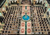 محفل جزءخوانی قرآن کریم در حرم علی ابن امام محمد باقر(ع) برگزار شد