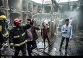 ‌نیروهای آتش‌نشان بعد از 4 دقیقه به محل آتش‌سوزی بازار تبریز رسیدند