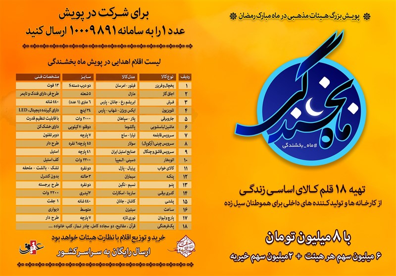 هیئت‌ها برای تامین وسایل زندگی سیل‌زده‌ها پیشقدم شدند