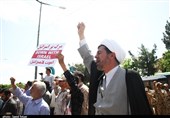 راهپیمایی مردم بجنورد در حمایت از تصمیم هسته‌ای جمهوری اسلامی ایران به روایت تصاویر