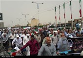 راهپیمایی مردم روزه‌دار اهواز در حمایت از بیانیه شورای عالی امنیت ملی+ تصویر