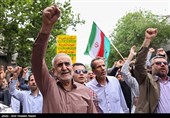 راهپیمایی مردم روزه‌دار کردستان در حمایت از بیانیه شورای عالی امنیت ملی + فیلم