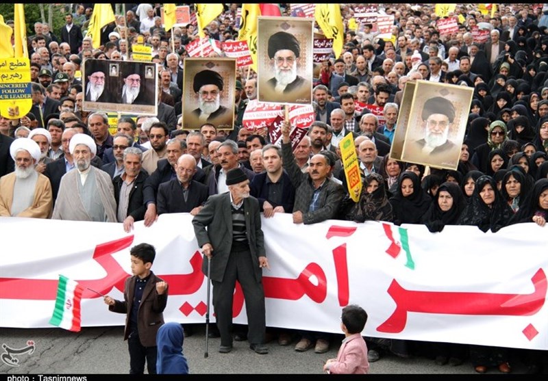 راهپیمایی زنجانی‌ها در حمایت از بیانیه شورای عالی امنیت ملی+تصاویر