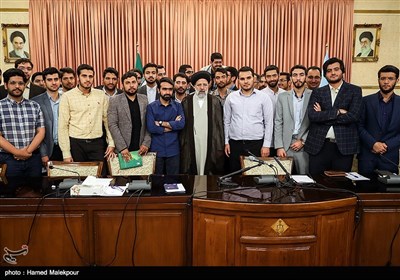 دیدار نمایندگان تشکل‌های دانشجویی با حجت‌الاسلام سیدابراهیم رئیسی رئیس قوه قضائیه