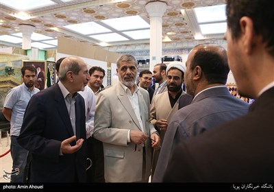 حسین فدایی رئیس بازرسی دفتر مقام معظم رهبری در بیست و هفتمین نمایشگاه بین المللی قرآن کریم